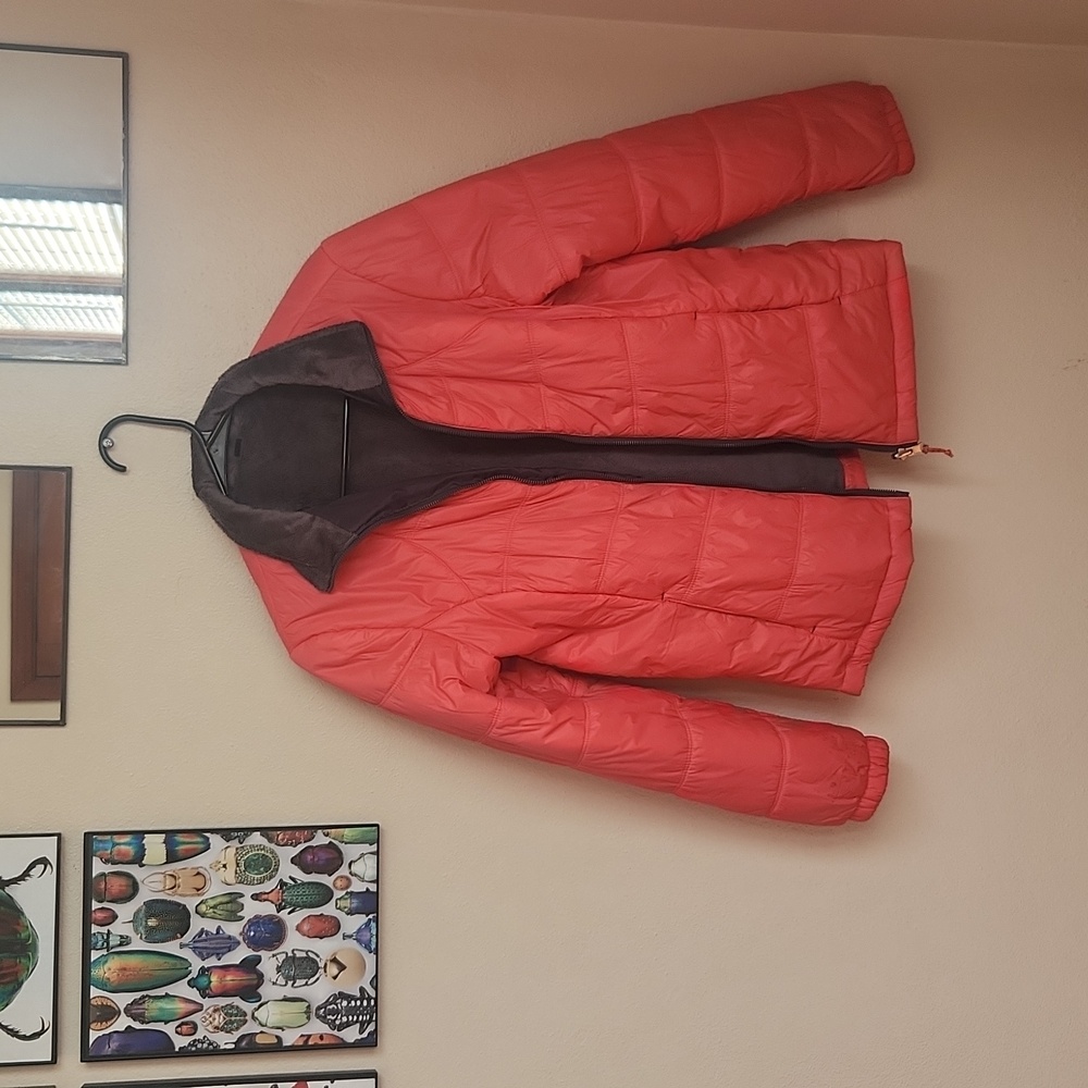 Coral Free Country jacket. Lighter weight, but great for layering during winter.